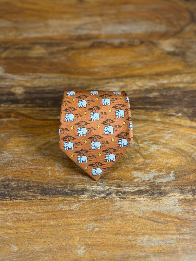 Corbata Hermés roja