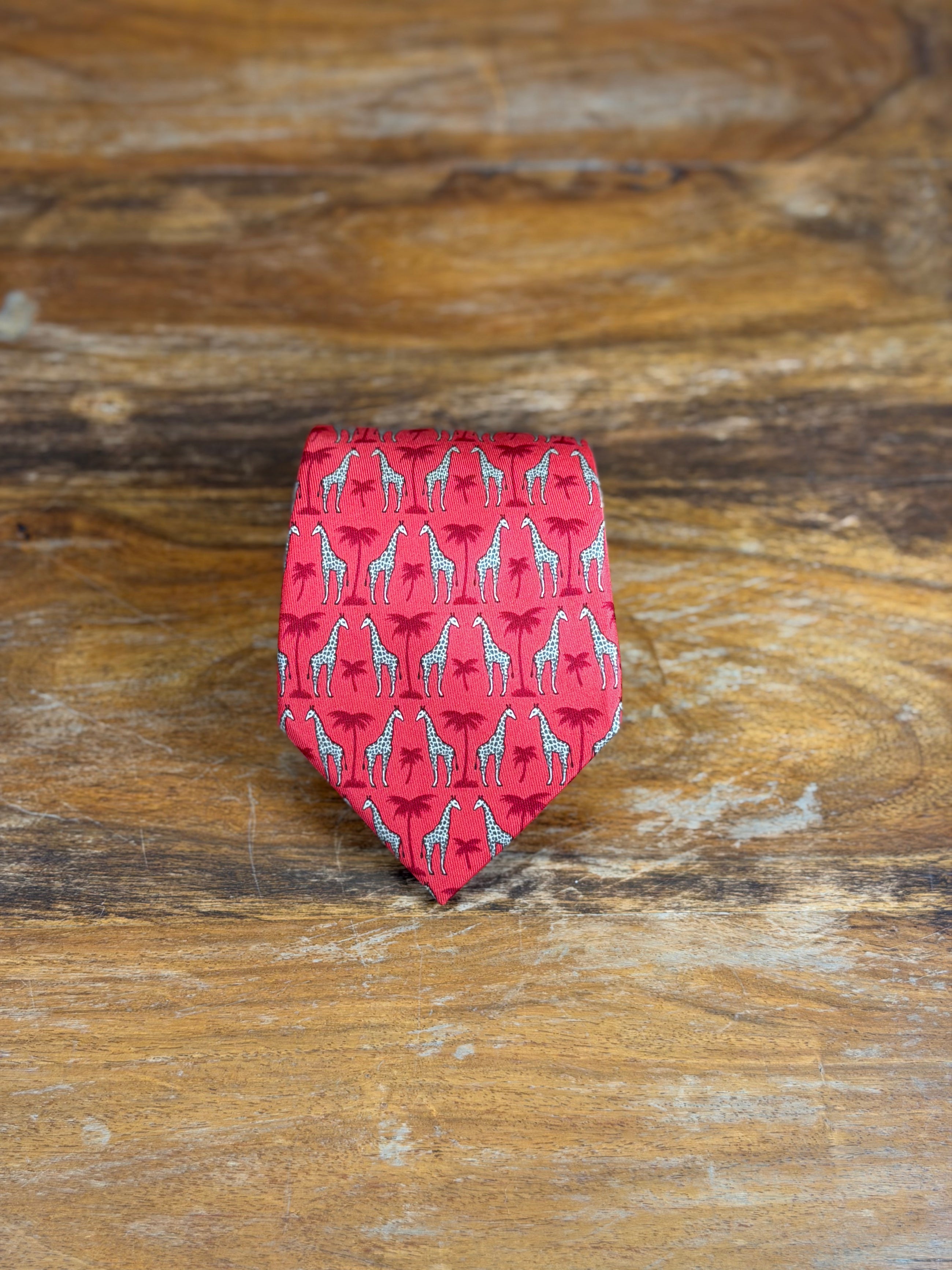 Corbata Hermés roja