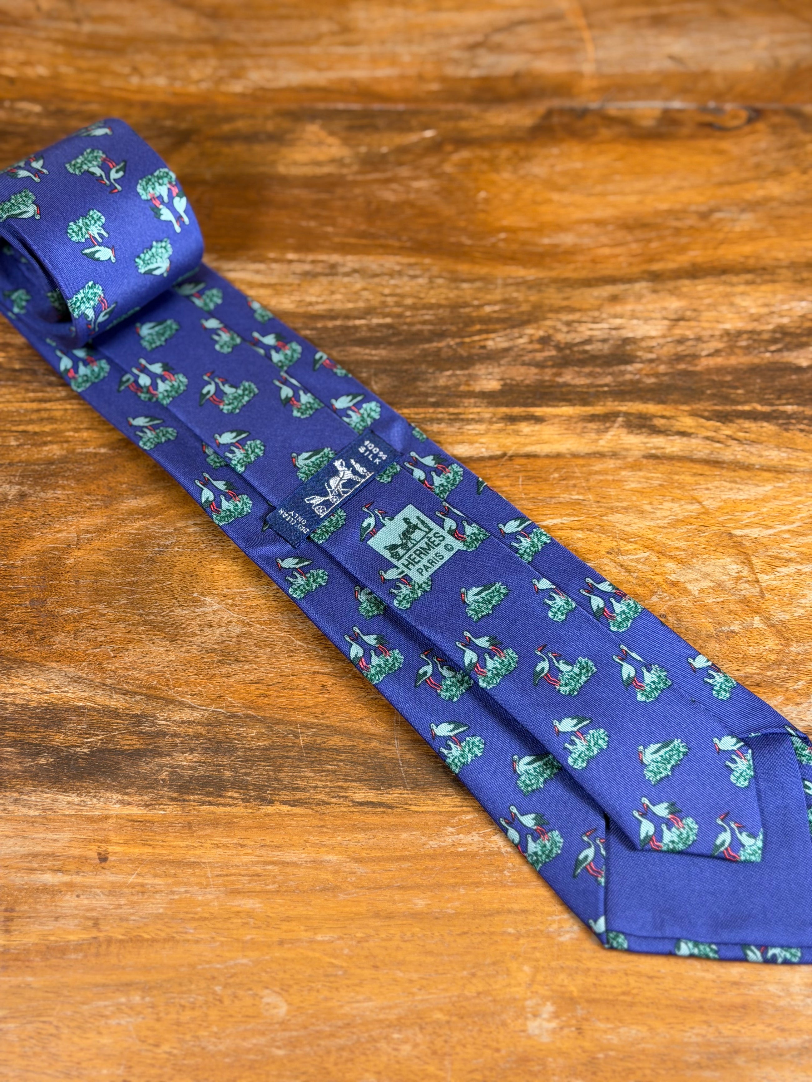 Corbata Hermés azul