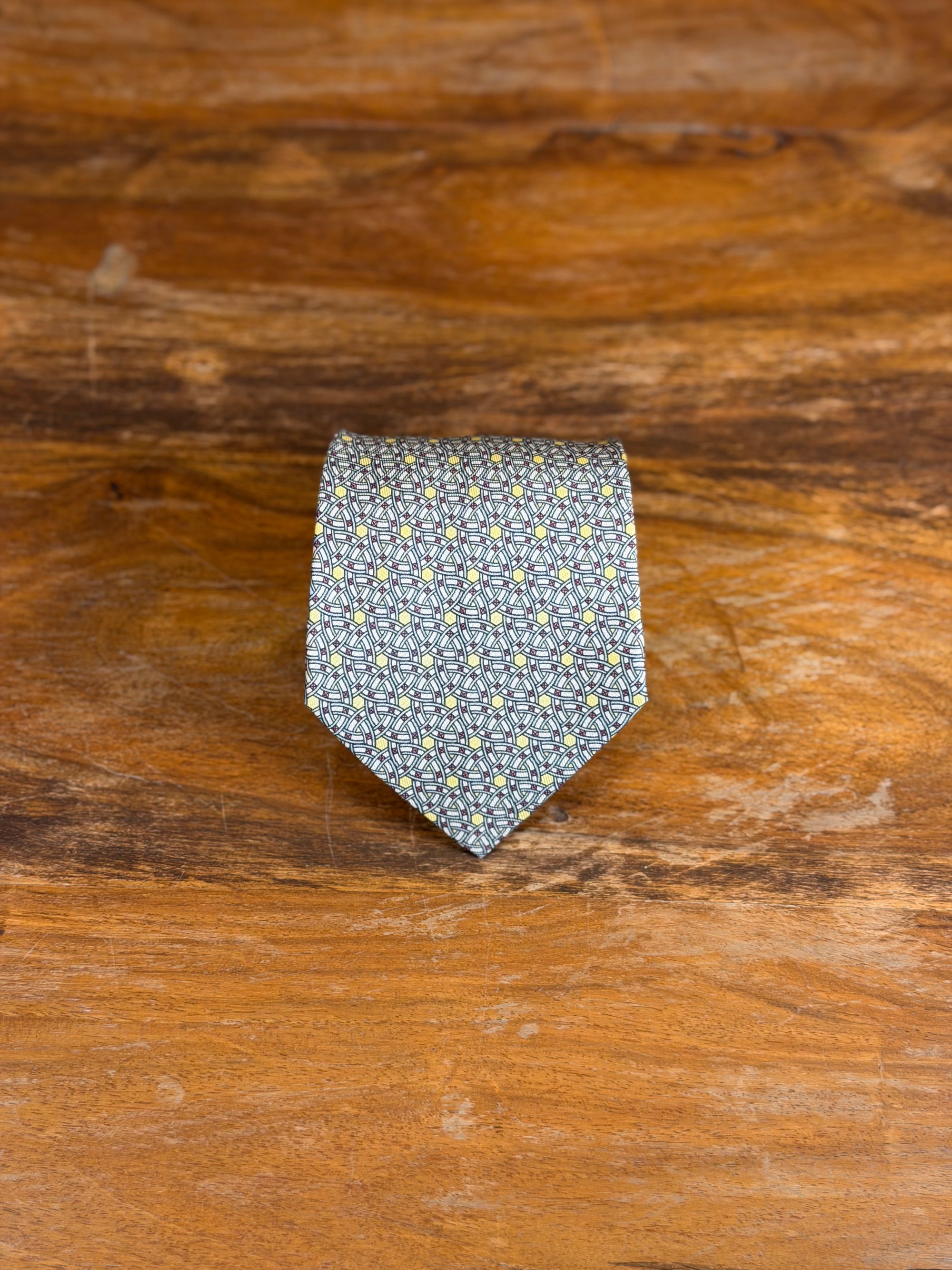 Corbata Hermés amarilla