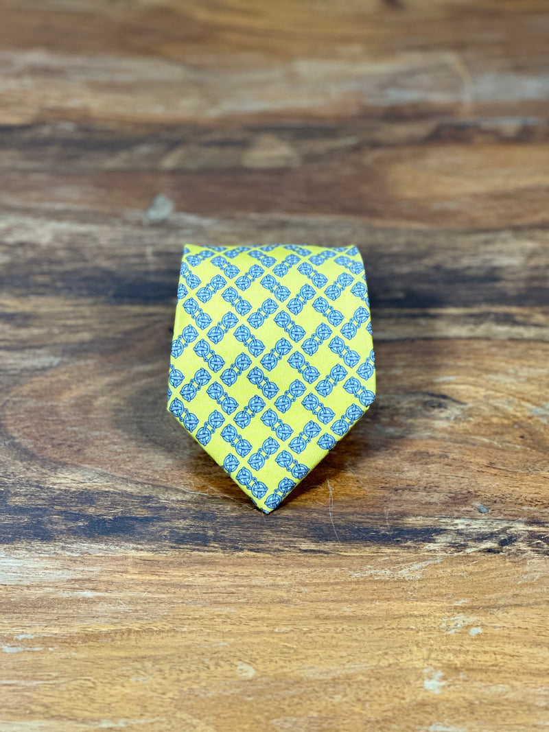 Corbata Hermés amarilla
