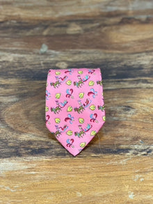 Corbata Hermés rosa