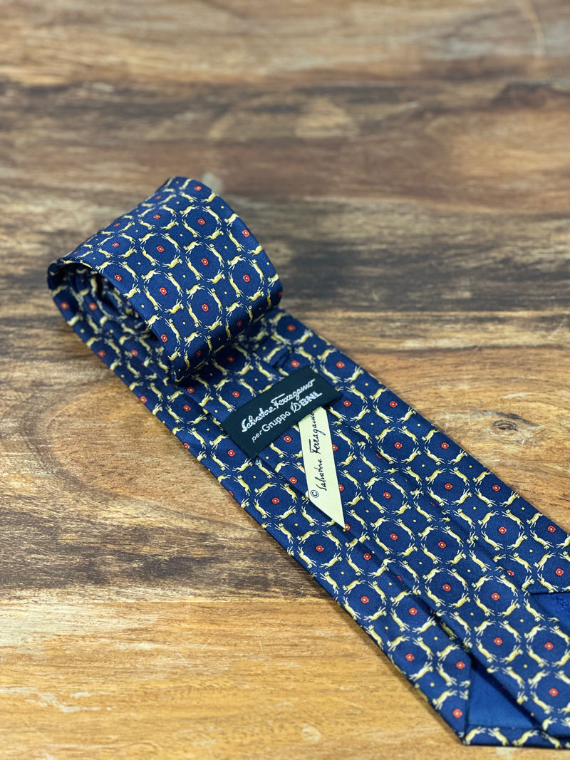 Corbata Salvatore Ferragamo azul