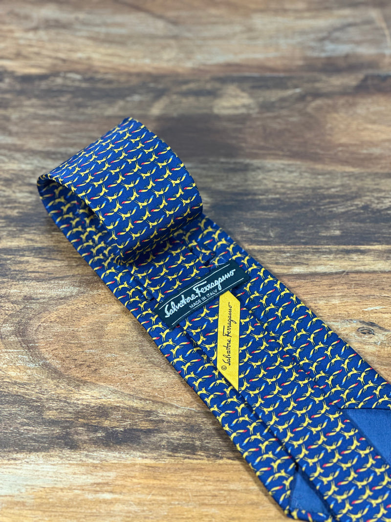 Corbata Salvatore Ferragamo azul