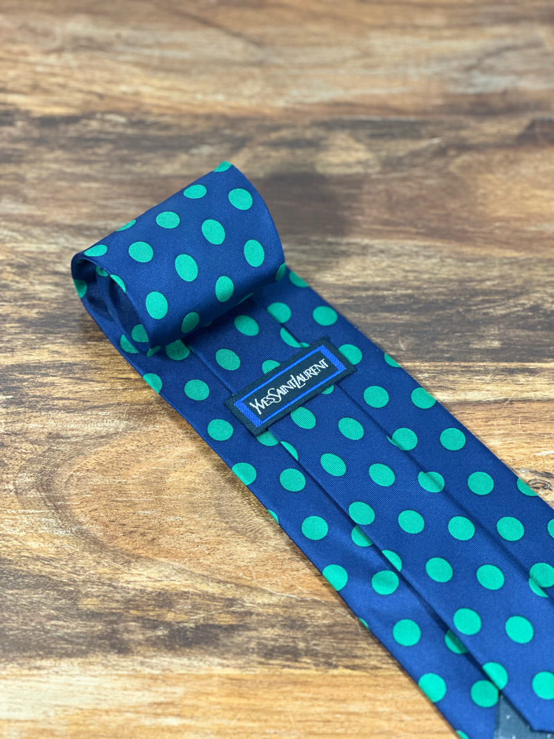 Corbata Yves Saint Laurent azul