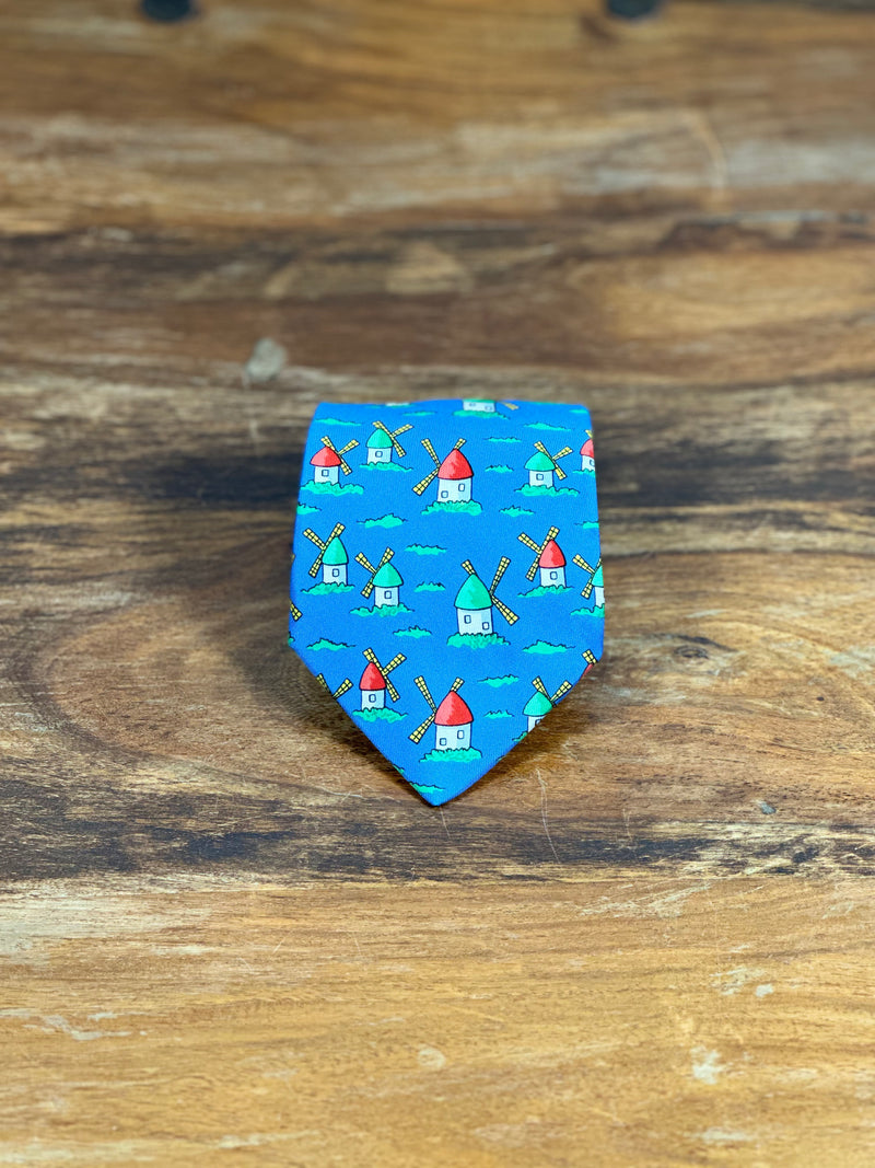 Corbata Hermés azul
