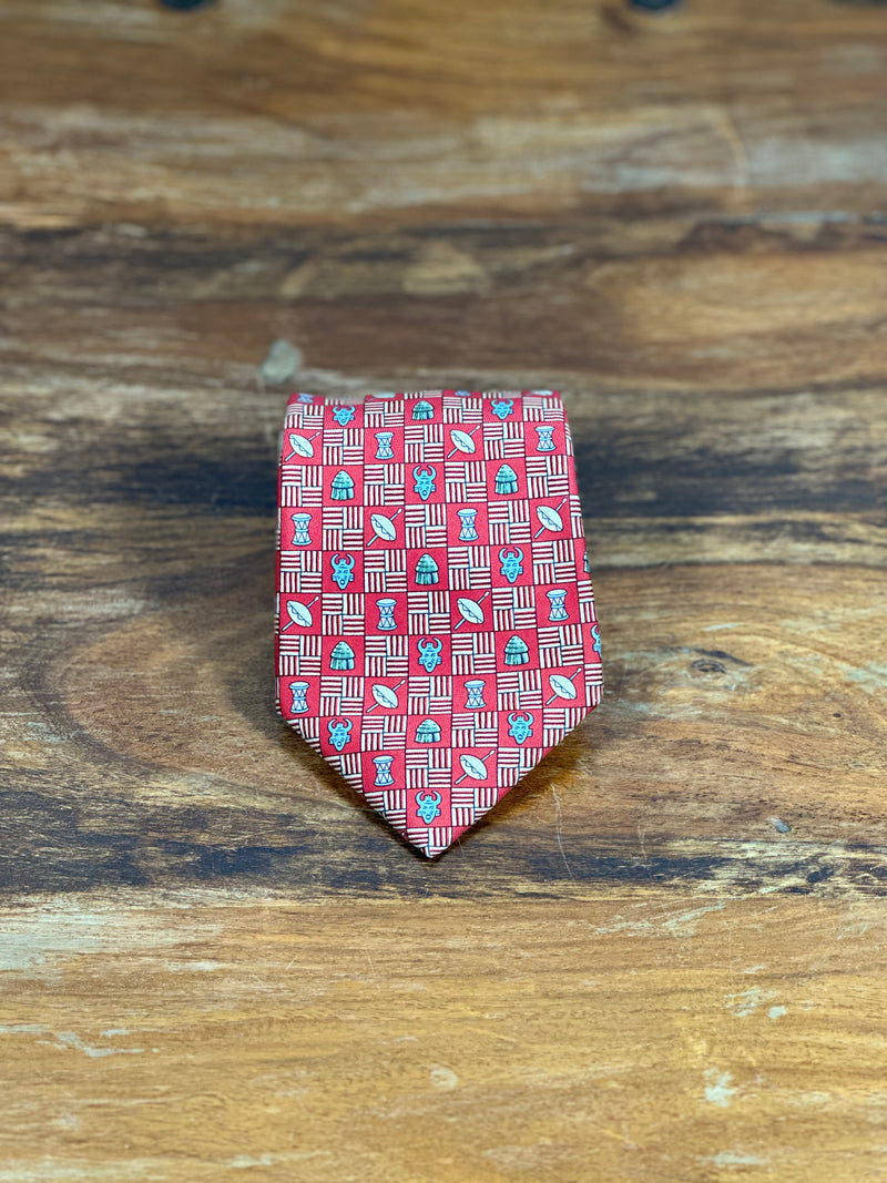 Corbata Hermés roja