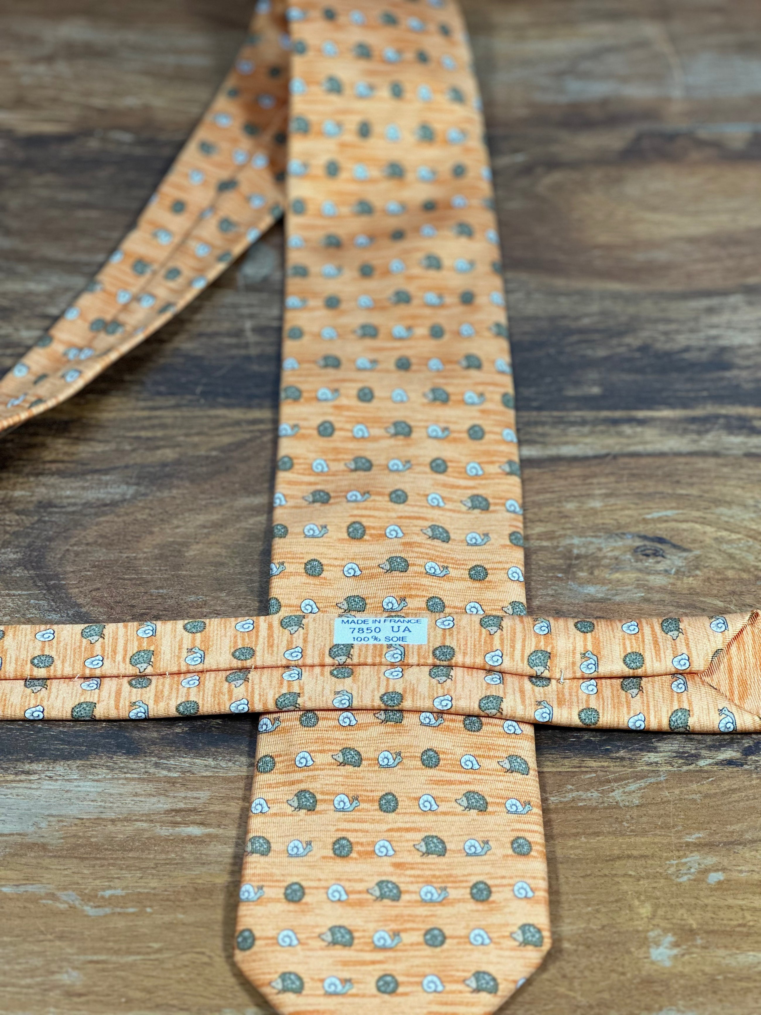 Corbata Hermés naranja