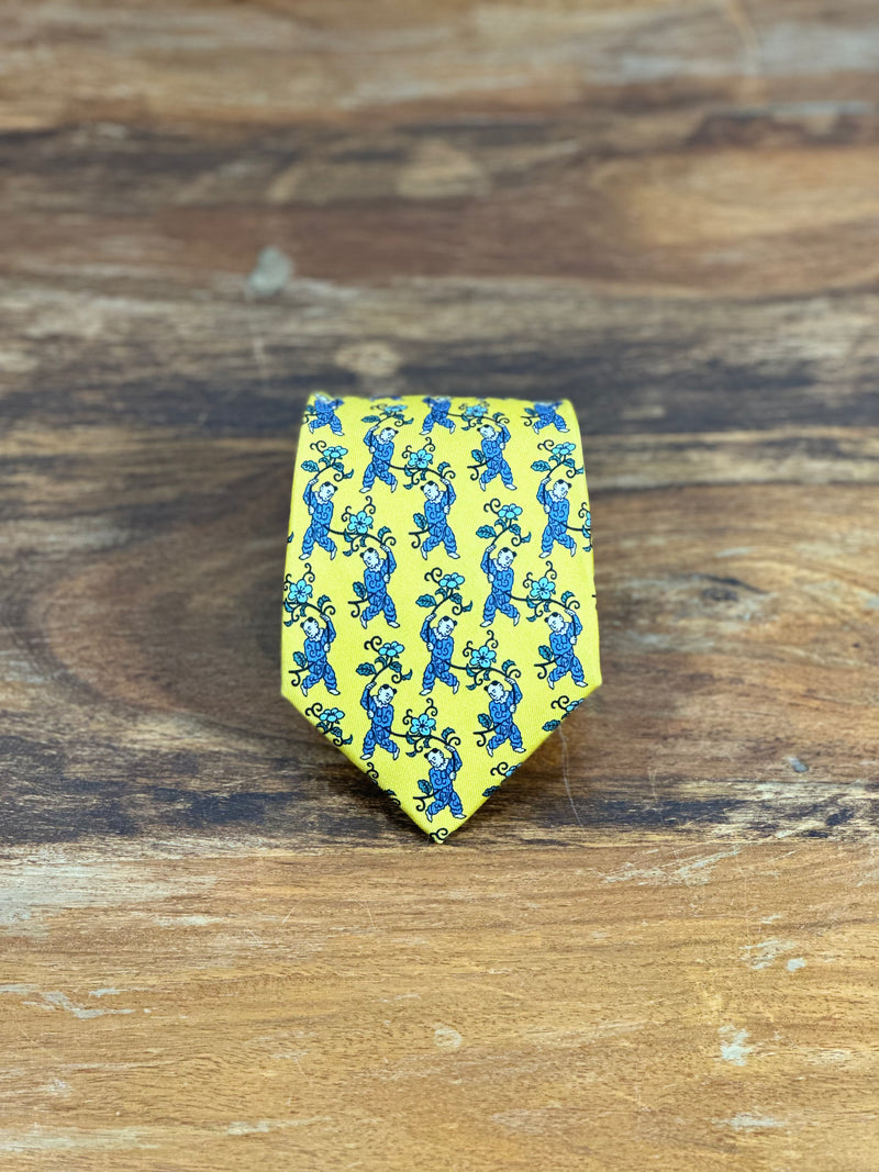 Corbata Hermés amarilla