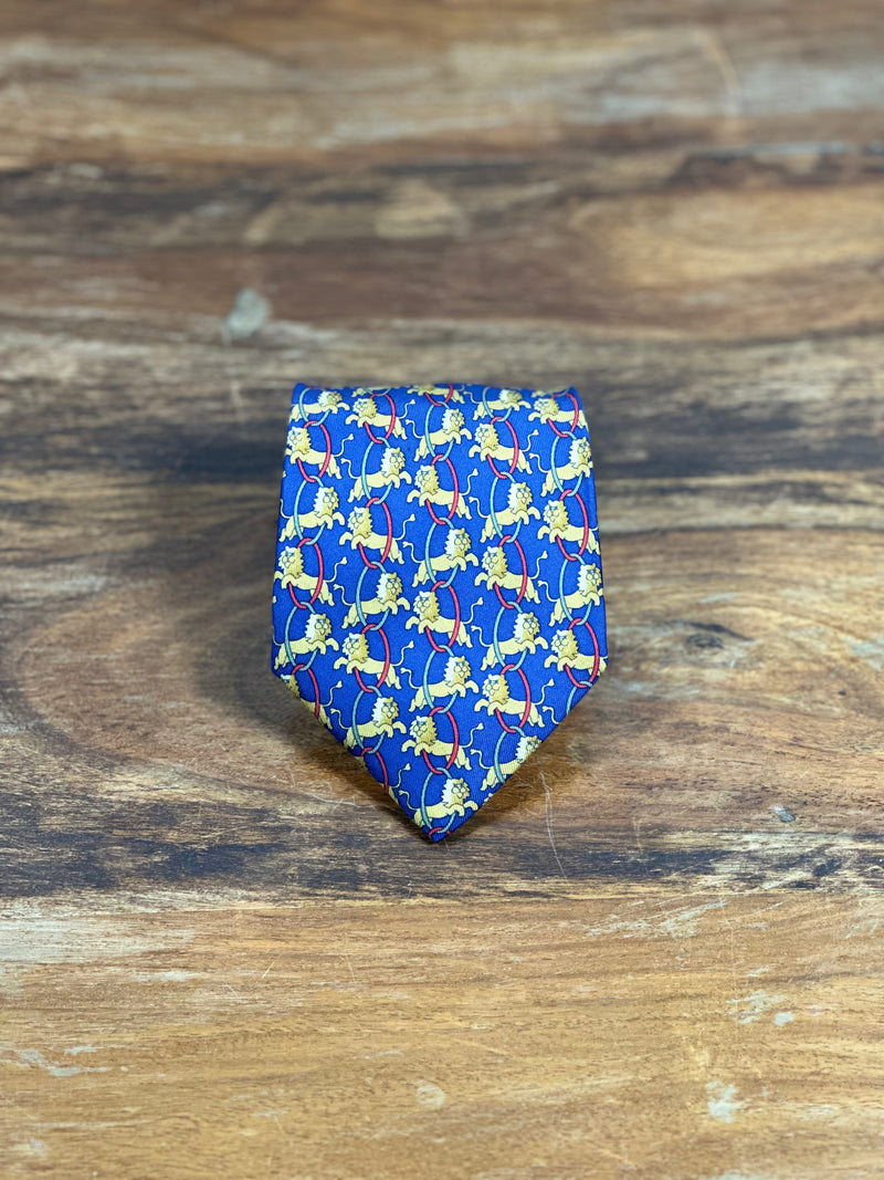 Corbata Hermés azul
