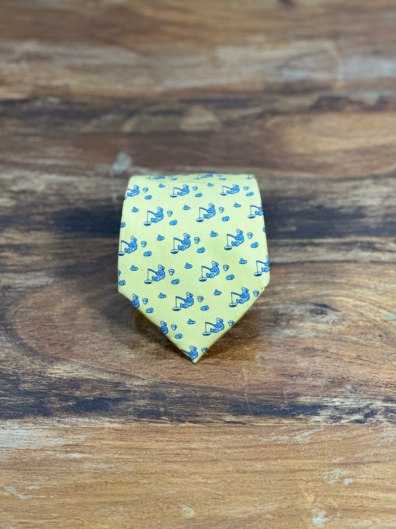 Corbata Hermés amarilla