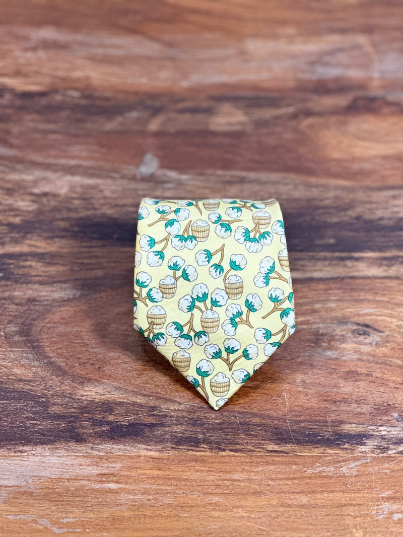 Corbata Hermés amarilla
