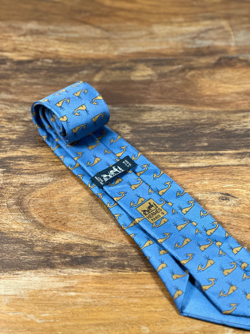 Corbata Hermés azul