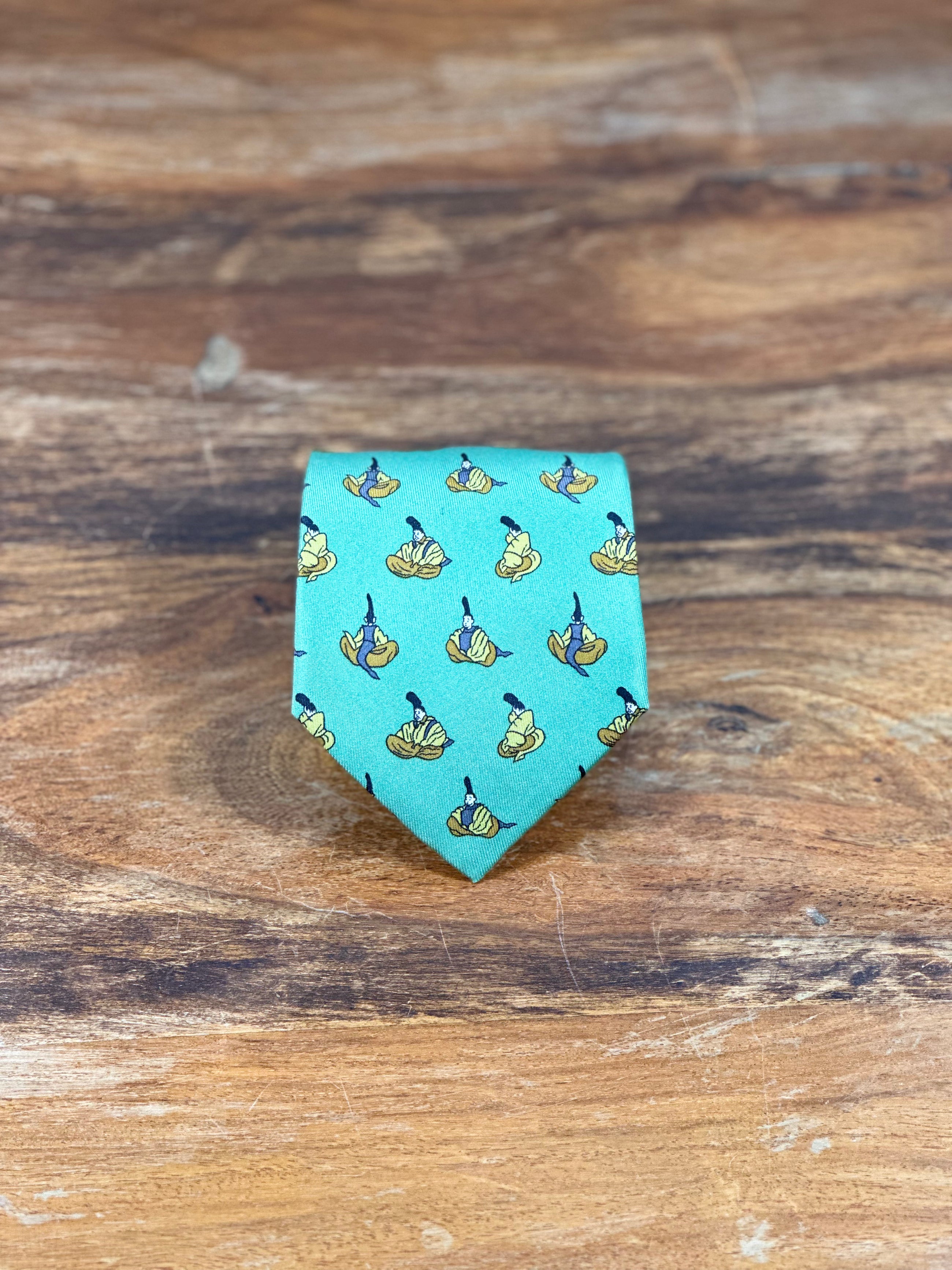 Corbata Hermés verde