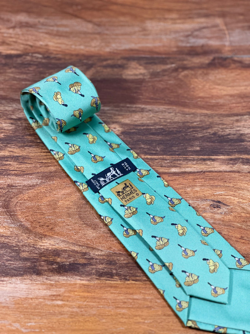 Corbata Hermés verde