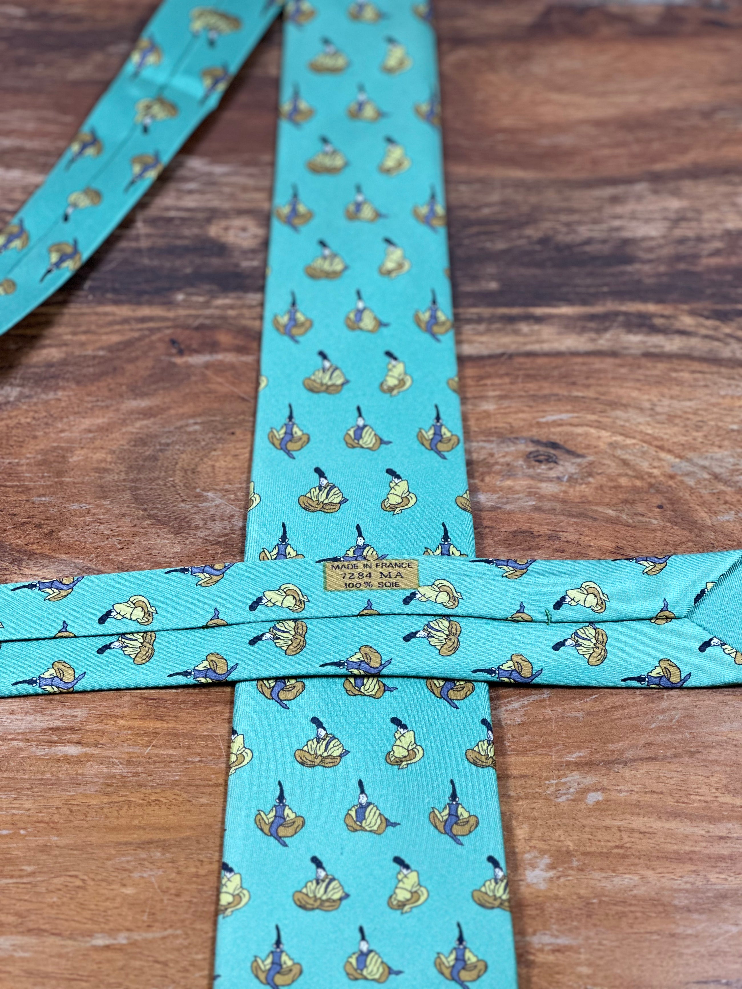Corbata Hermés verde