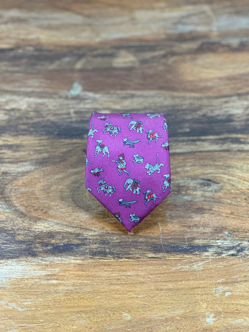 Corbata Hermés burdeos