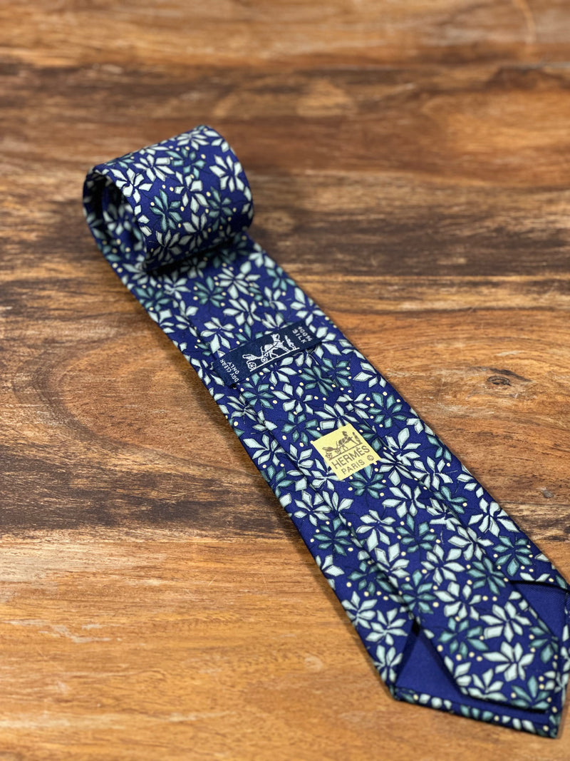 Corbata Hermés azul