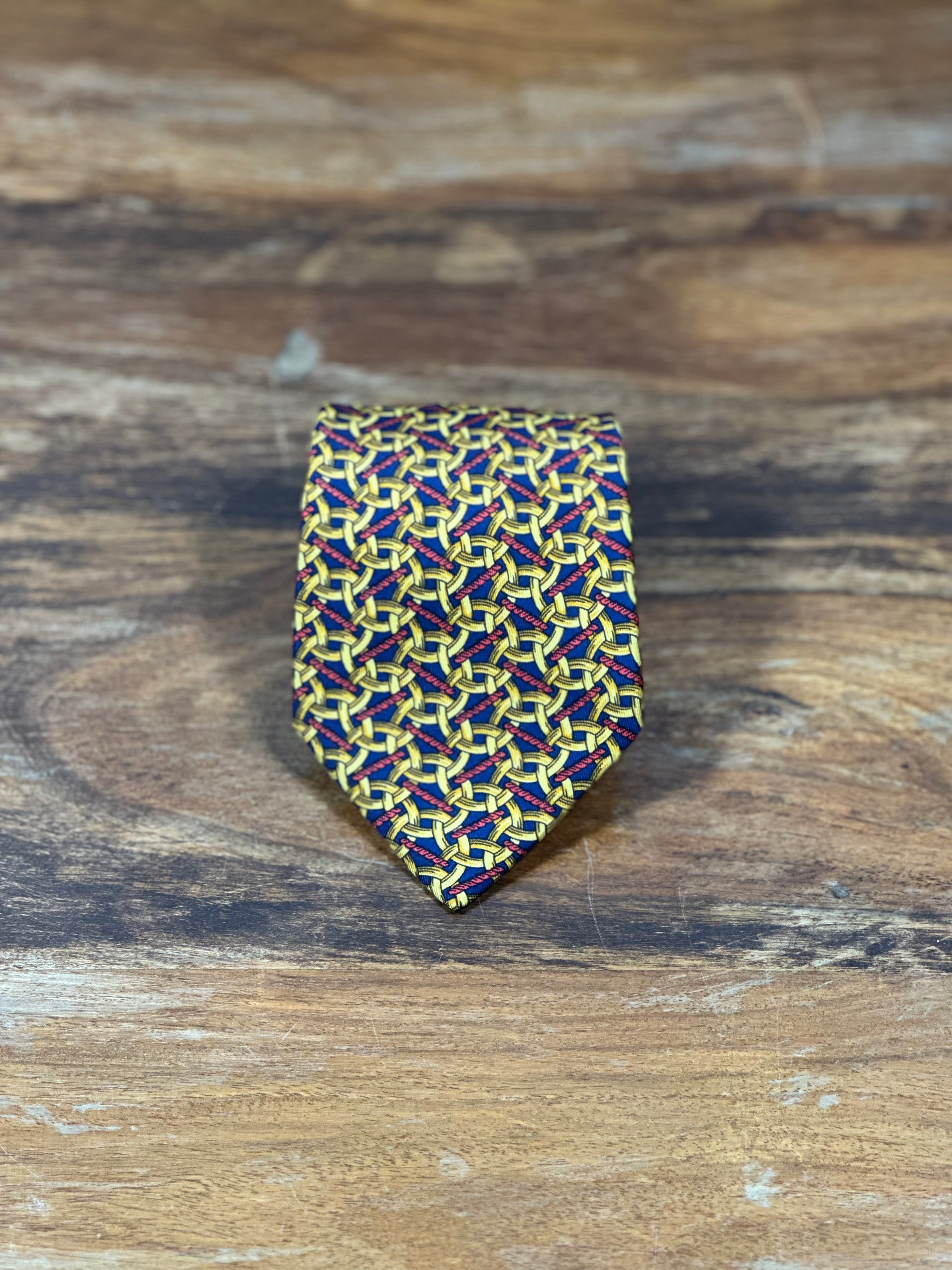 Corbata Hermés azul
