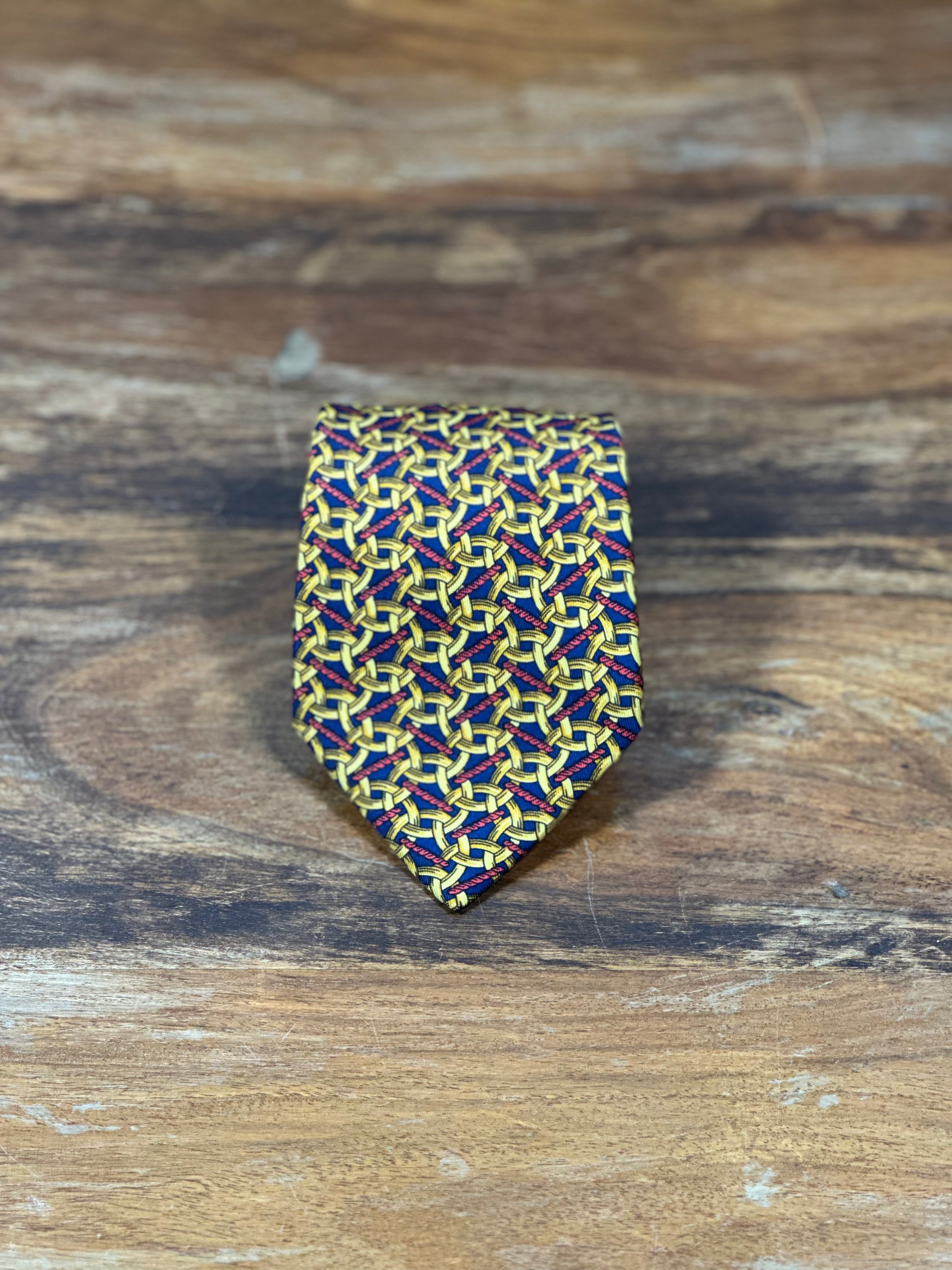 Corbata Hermés azul