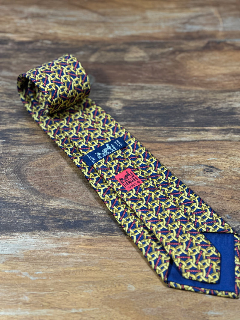 Corbata Hermés azul