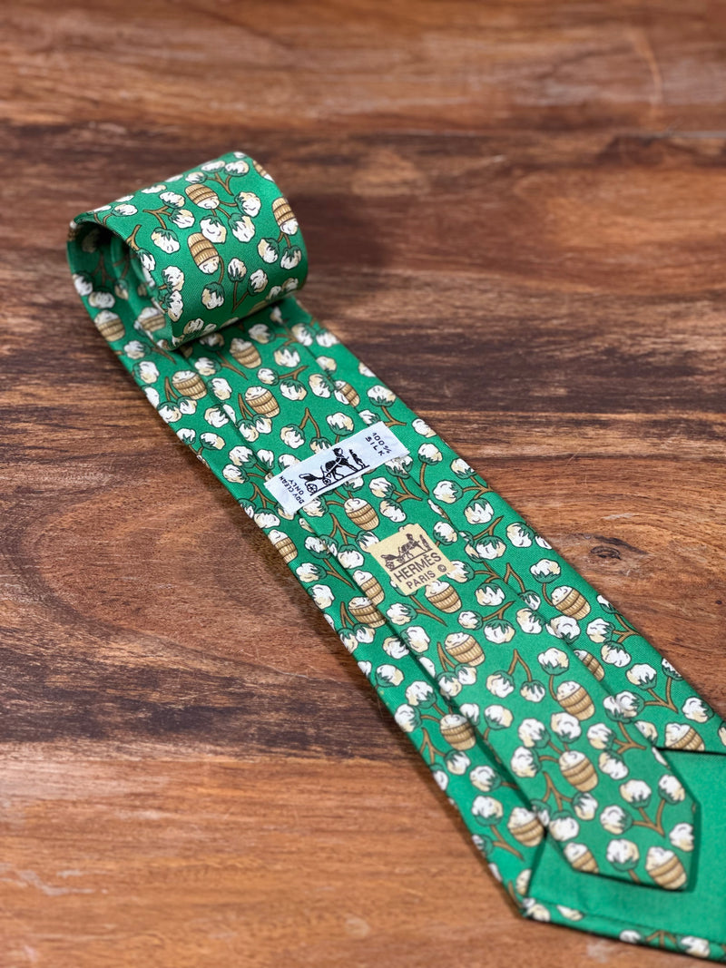 Corbata Hermés verde