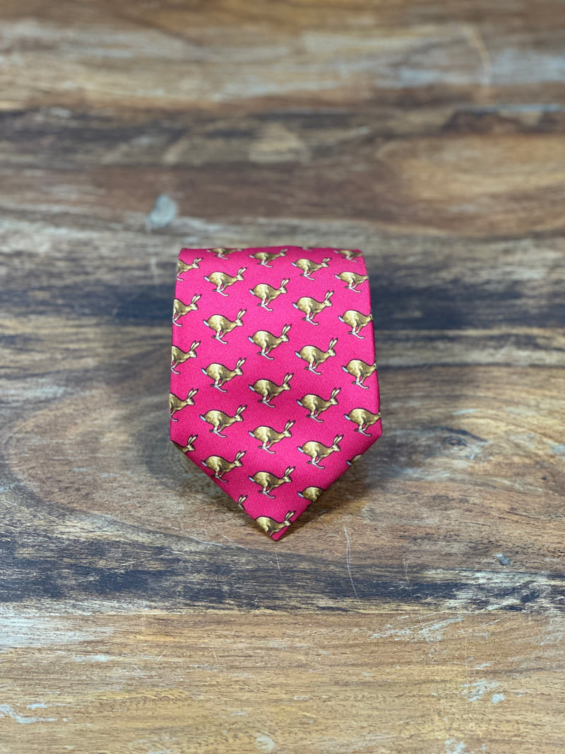 Corbata Hermés roja