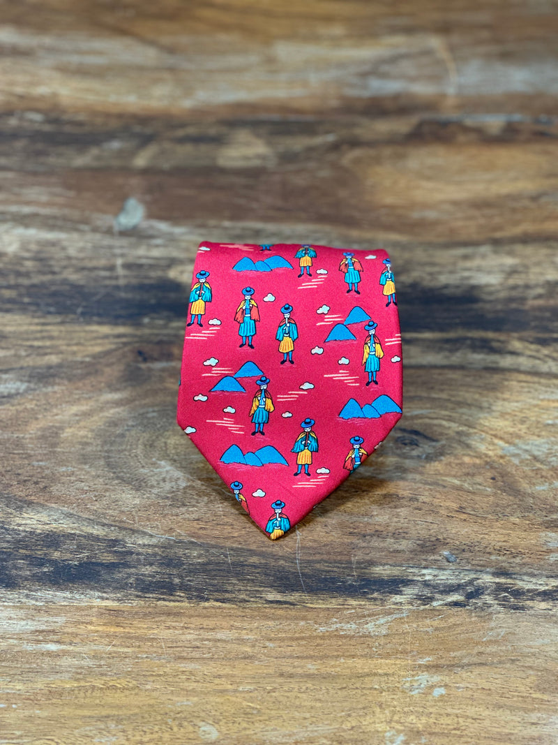 Corbata Hermés roja