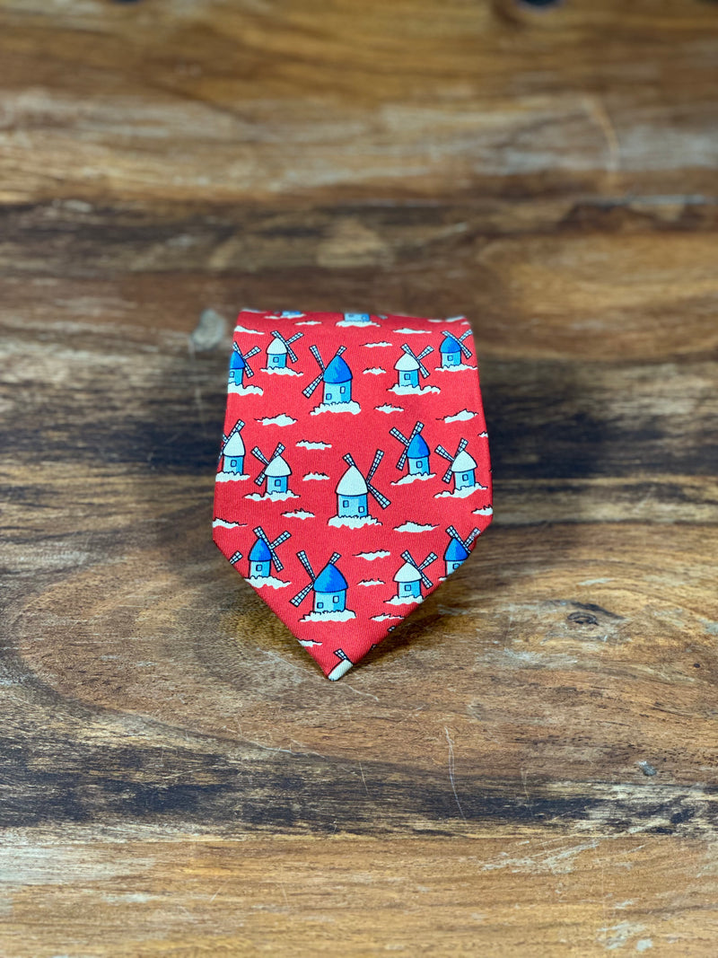 Corbata Hermés roja