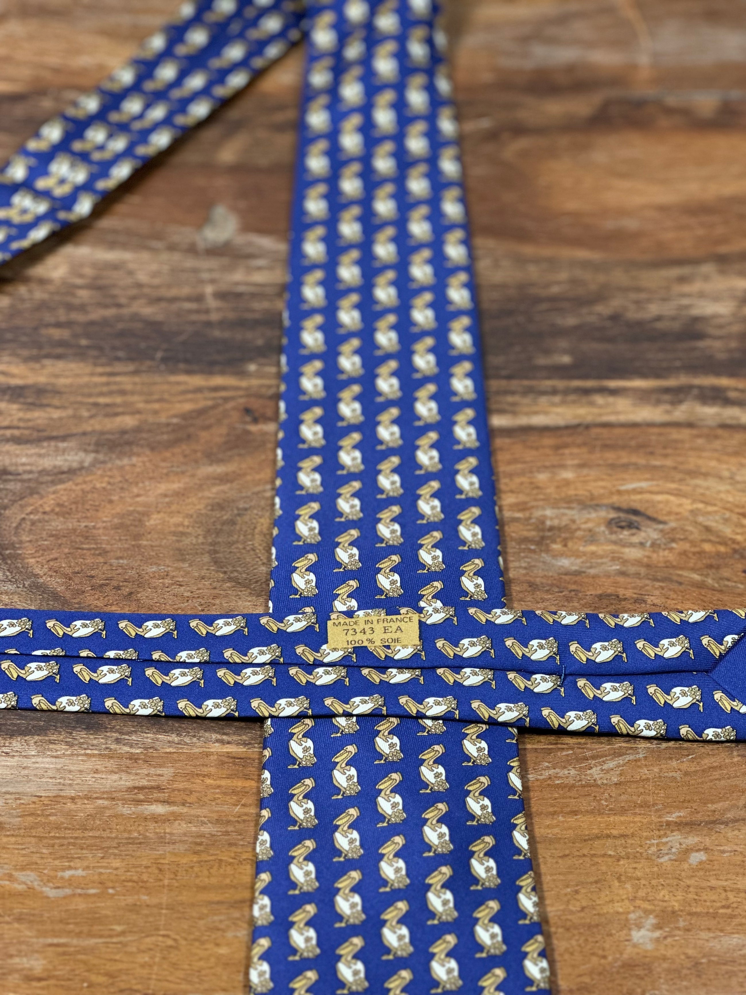 Corbata Hermés azul