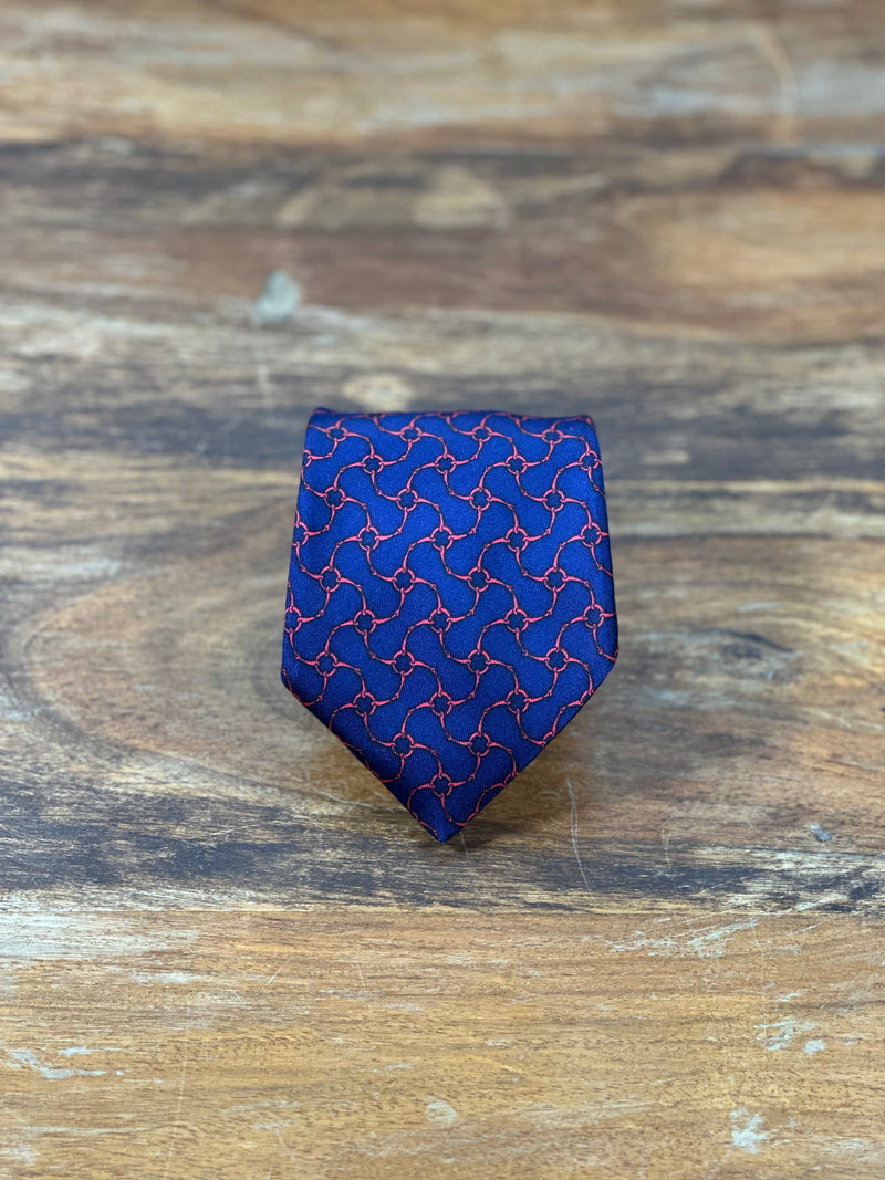 Corbata Hermés azul