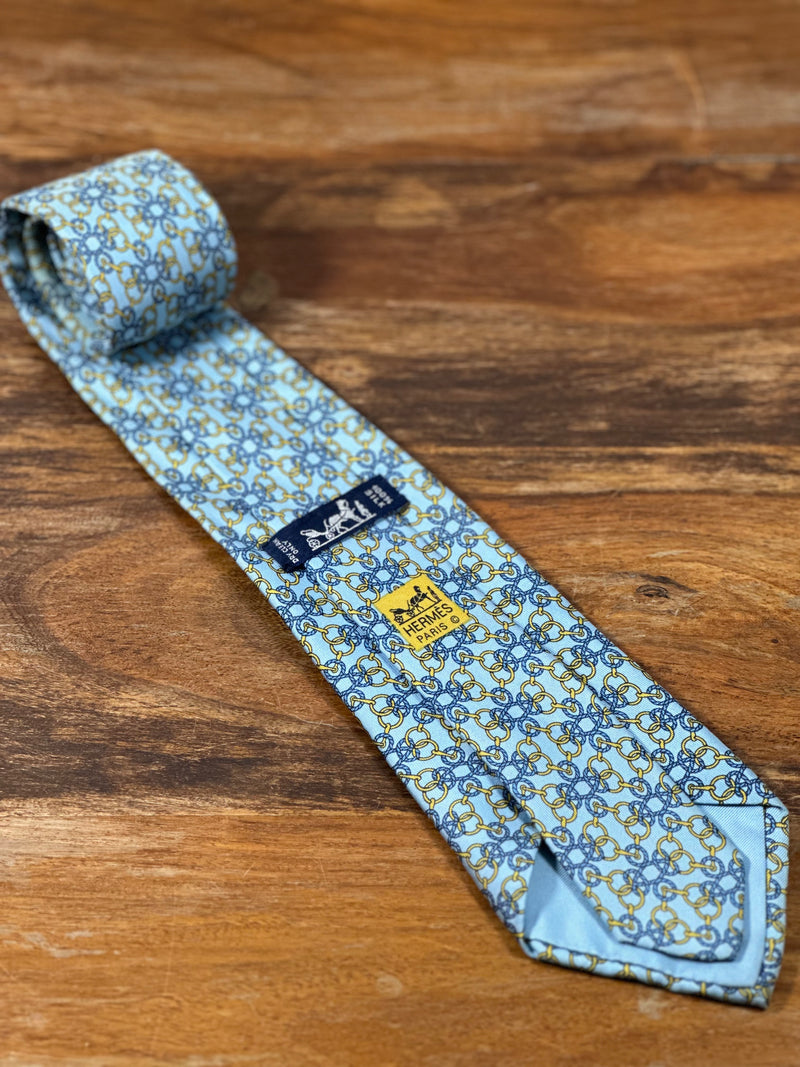 Corbata Hermés azul