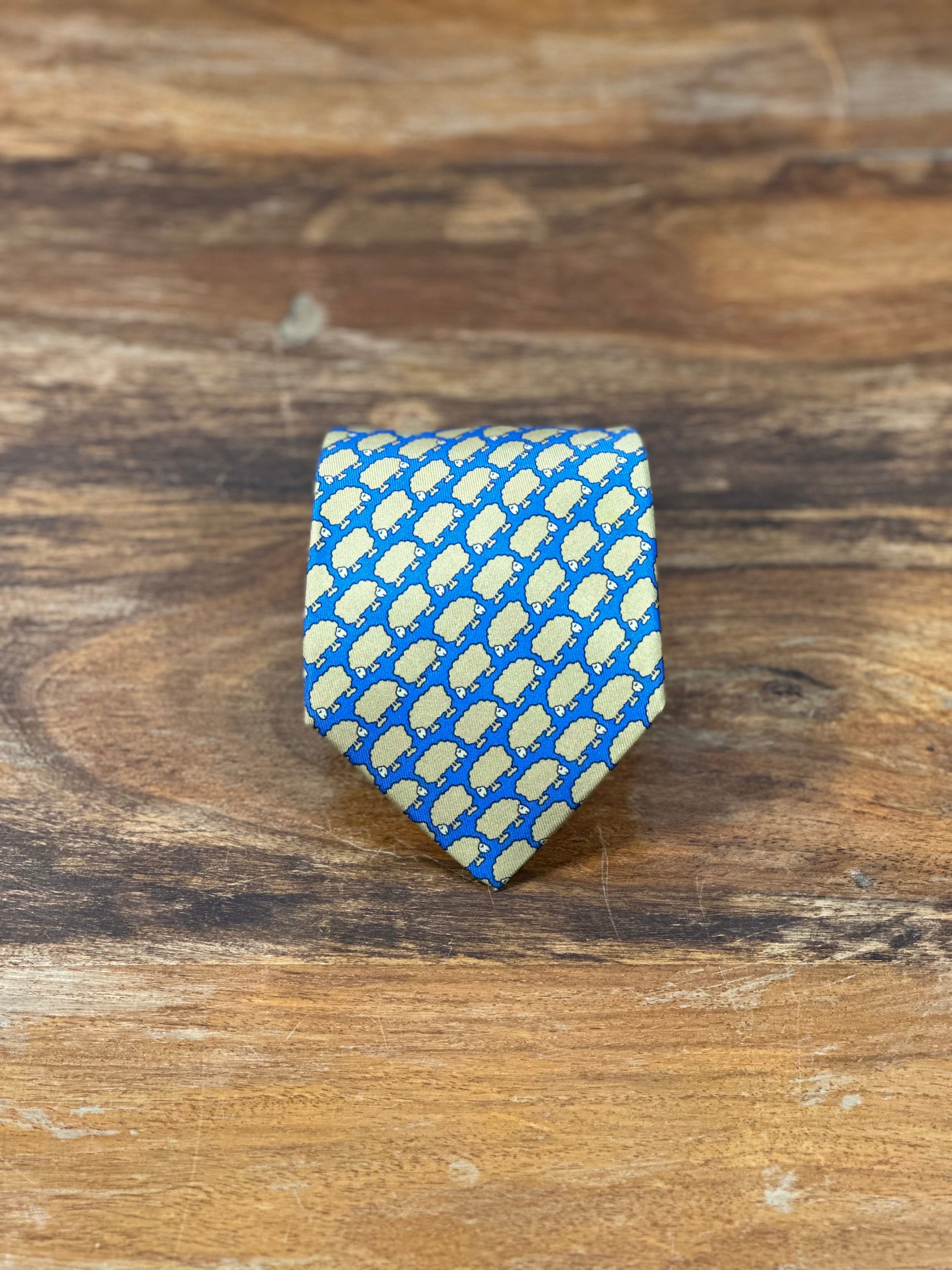 Corbata Hermés azul