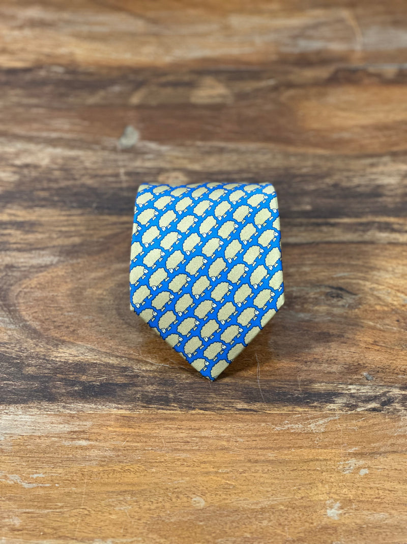 Corbata Hermés azul