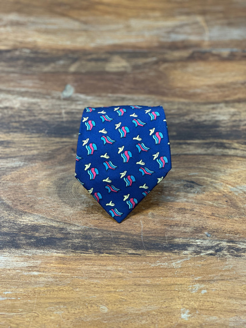 Corbata Hermés azul