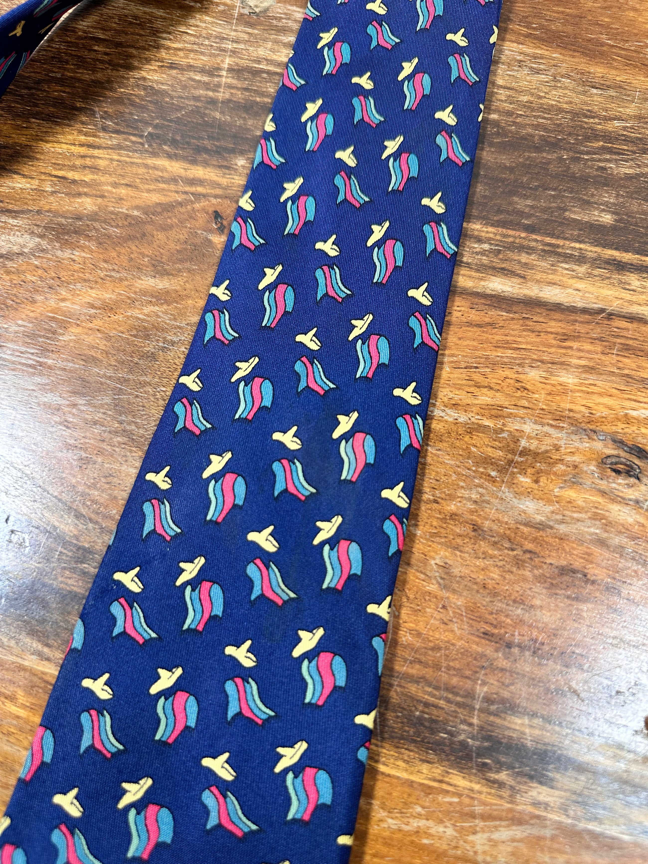 Corbata Hermés azul