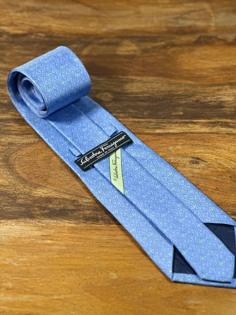 Corbata Salvatore ferragamo azul
